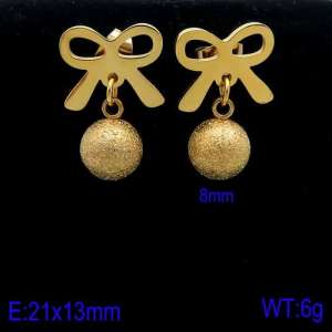 SS Gold-Plating Earring - KE87997-Z