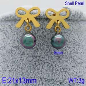 SS Gold-Plating Earring - KE88002-Z
