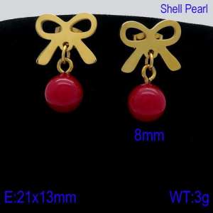 SS Gold-Plating Earring - KE88005-Z