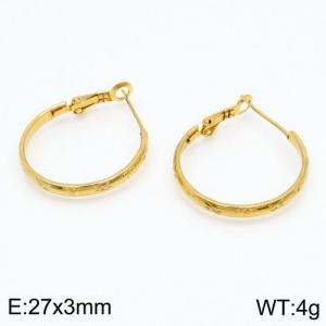 SS Gold-Plating Earring - KE88301-LO