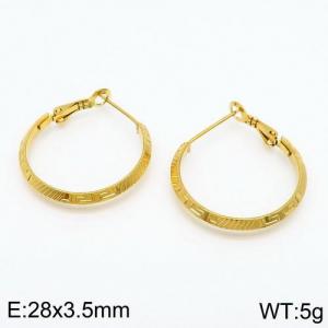 SS Gold-Plating Earring - KE88310-LO