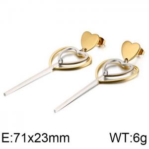 SS Gold-Plating Earring - KE88420-KFC