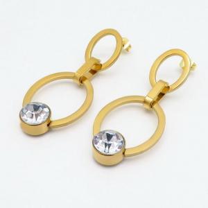 Stainless Steel Stone&Crystal Earring - KE88761-HJ