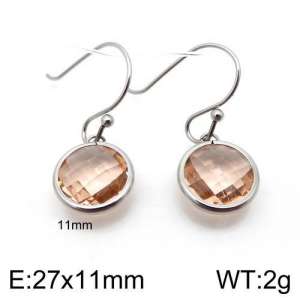 Stainless Steel Stone&Crystal Earring - KE88764-Z