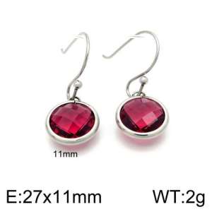 Stainless Steel Stone&Crystal Earring - KE88766-Z