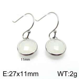 Stainless Steel Stone&Crystal Earring - KE88769-Z