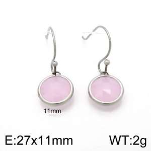 Stainless Steel Stone&Crystal Earring - KE88771-Z