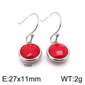 Stainless Steel Stone&Crystal Earring - KE88773-Z