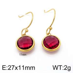 Stainless Steel Stone&Crystal Earring - KE88775-Z