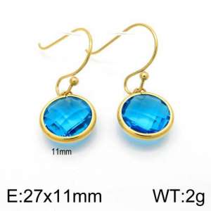 Stainless Steel Stone&Crystal Earring - KE88777-Z