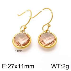 Stainless Steel Stone&Crystal Earring - KE88778-Z