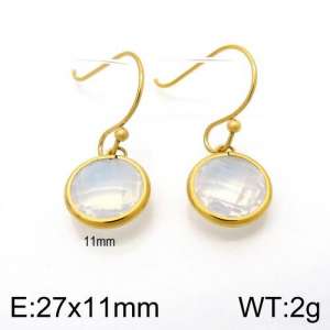 Stainless Steel Stone&Crystal Earring - KE88779-Z