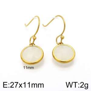 Stainless Steel Stone&Crystal Earring - KE88785-Z