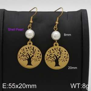 SS Gold-Plating Earring - KE88858-Z