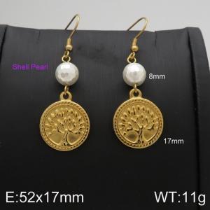 SS Gold-Plating Earring - KE88861-Z