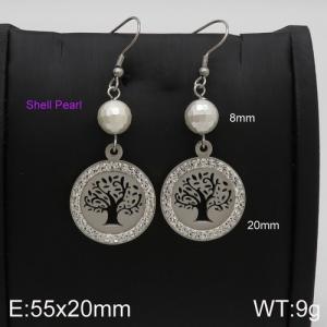 Stainless Steel Stone&Crystal Earring - KE88863-Z