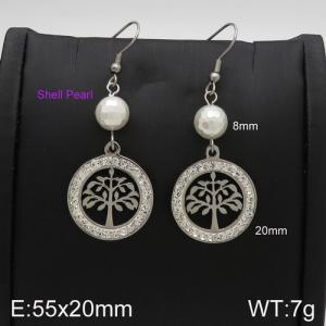 Stainless Steel Stone&Crystal Earring - KE88868-Z