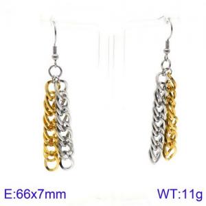 SS Gold-Plating Earring - KE89387-Z