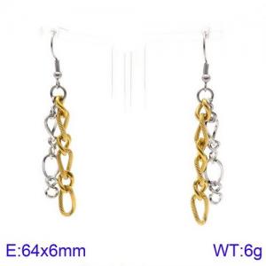 SS Gold-Plating Earring - KE89388-Z