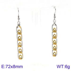 SS Gold-Plating Earring - KE89389-Z