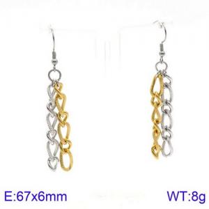 SS Gold-Plating Earring - KE89390-Z