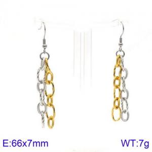 SS Gold-Plating Earring - KE89391-Z