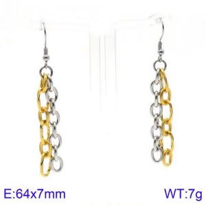 SS Gold-Plating Earring - KE89392-Z