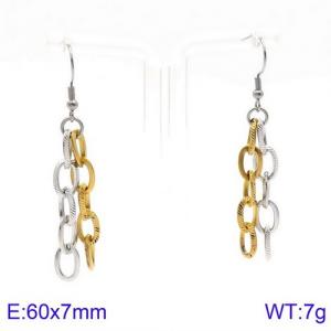 SS Gold-Plating Earring - KE89393-Z