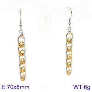 SS Gold-Plating Earring - KE89394-Z