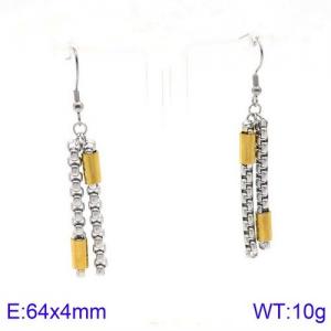 SS Gold-Plating Earring - KE89395-Z