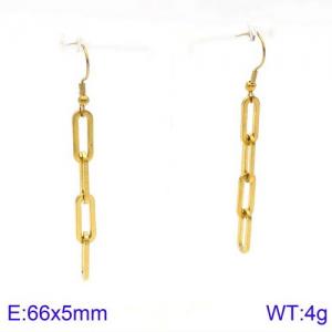 SS Gold-Plating Earring - KE89397-Z