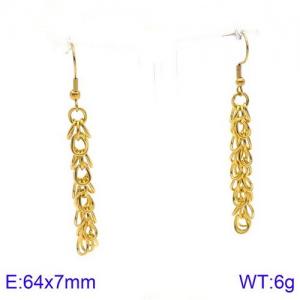 SS Gold-Plating Earring - KE89398-Z