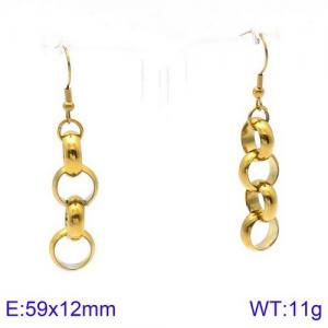 SS Gold-Plating Earring - KE89399-Z