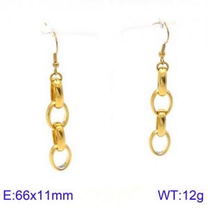 SS Gold-Plating Earring - KE89401-Z