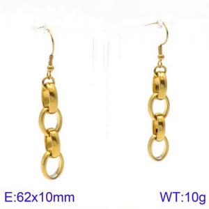 SS Gold-Plating Earring - KE89402-Z