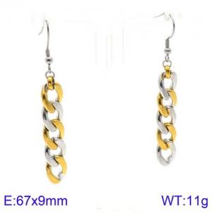 SS Gold-Plating Earring - KE89404-Z