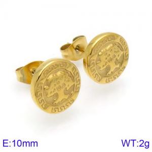 SS Gold-Plating Earring - KE89914-KFC