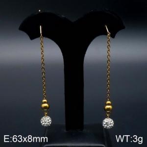 Stainless Steel Stone&Crystal Earring - KE90793-Z