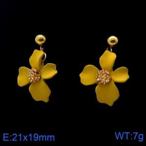 SS Gold-Plating Earring - KE90830-BI