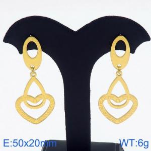 SS Gold-Plating Earring - KE90962-SS