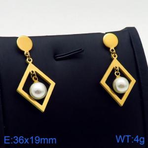 SS Gold-Plating Earring - KE90967-SS