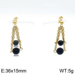 SS Gold-Plating Earring - KE91079-Z