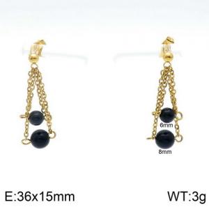 SS Gold-Plating Earring - KE91092-Z