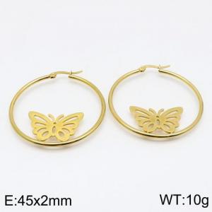 SS Gold-Plating Earring - KE91174-LO