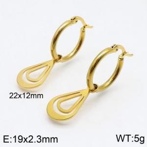 SS Gold-Plating Earring - KE91196-LO