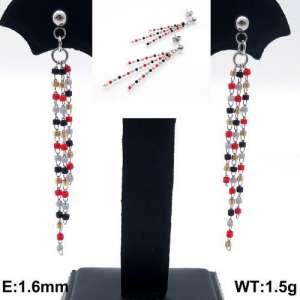 Stainless Steel Stone&Crystal Earring - KE91578-Z