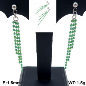 Stainless Steel Stone&Crystal Earring - KE91582-Z