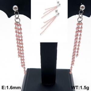 Stainless Steel Stone&Crystal Earring - KE91584-Z