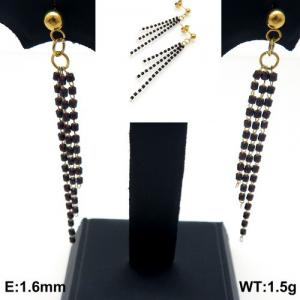 Stainless Steel Stone&Crystal Earring - KE91588-Z