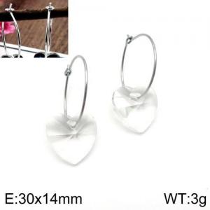 Stainless Steel Stone&Crystal Earring - KE91627-Z